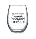 15oz Stemless Wine Glass Successful Woman Quote w Gift Box
