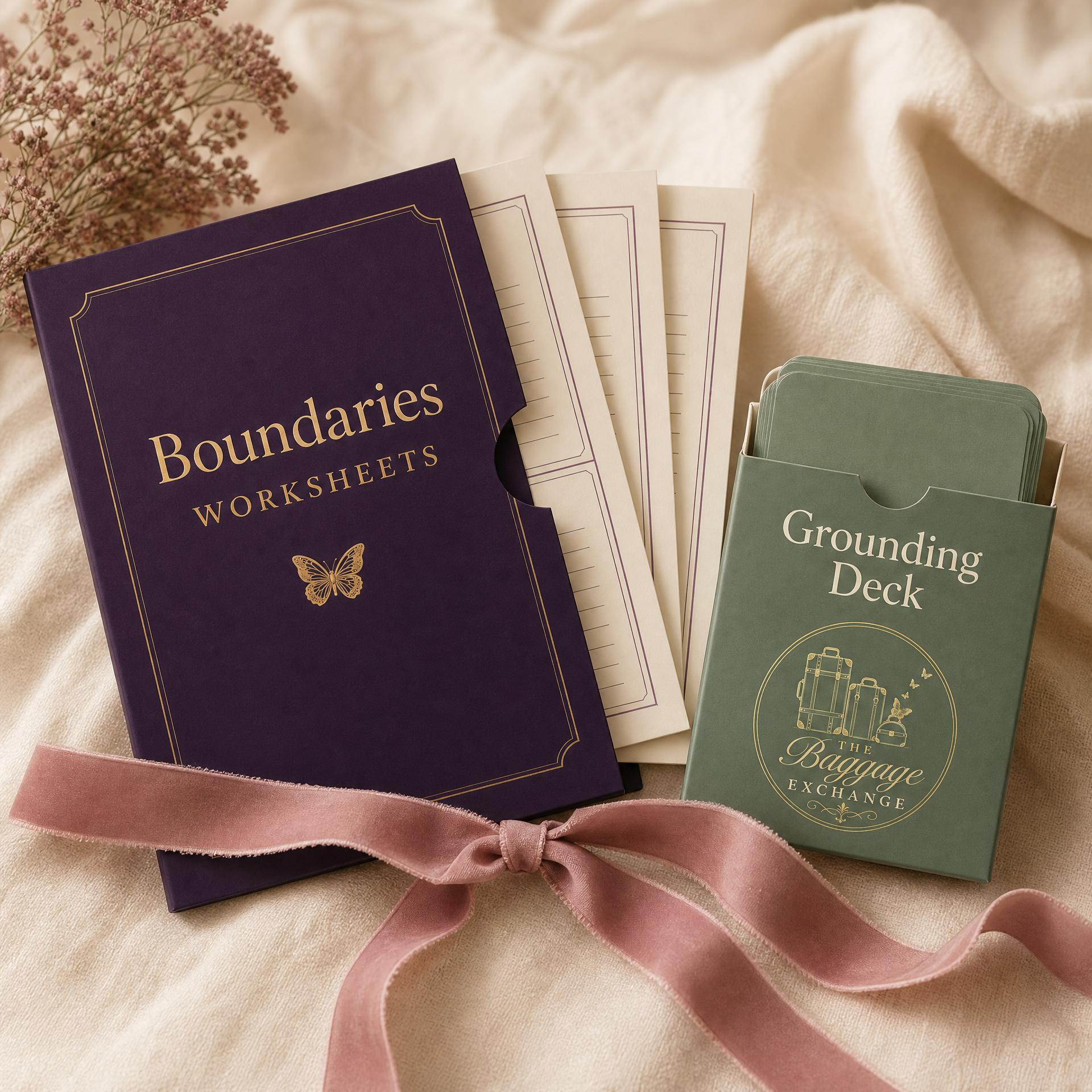 Boundaries Worksheets + Grounding Deck Bundle